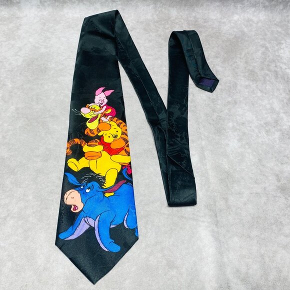 Winnie The Pooh Necktie With Piglet Tigger & Eeyore Disney - Picture 3 of 7